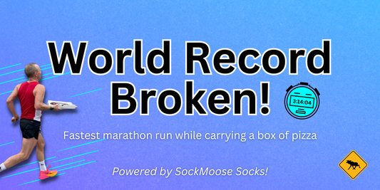 Mike Cole’s Marathon World Record: Pizza, Rain & SockMoose Socks!