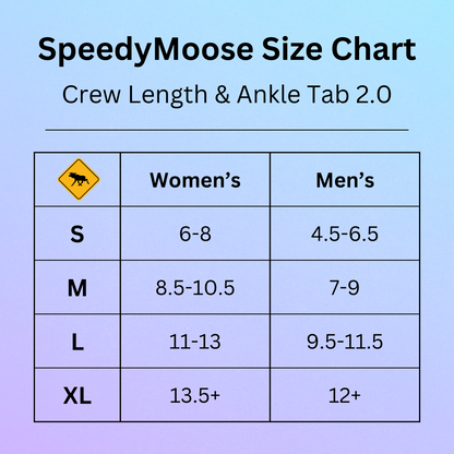 SpeedyMoose Crew Length Running Socks - 3 pack