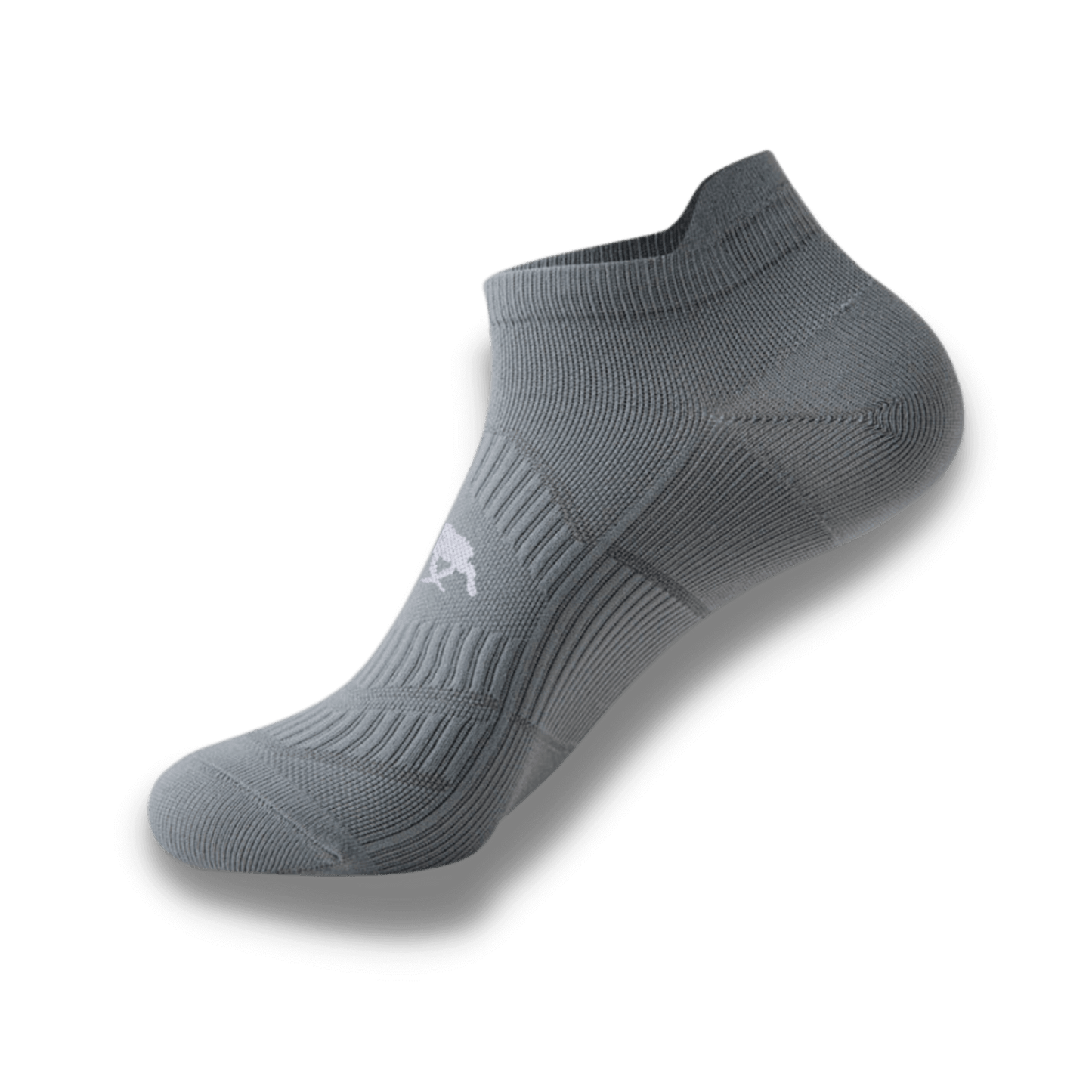 SockMoose grey ankle tab 2.0 running sock - high performance, durable, breathable, for runners